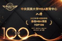 中央民族大学MBA荣获  “2022年度中国商学院教育盛典”两大奖项！